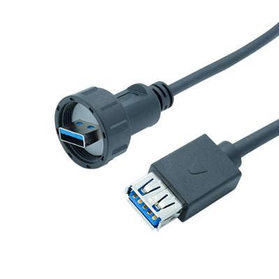 라이트 박스 케이블을 광고하기 위한 USB 3.0 패널 마운트 IP67 방수 USB 케이블 연결기