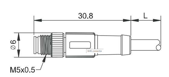 IP67 자동차 연결기 3 핀 수 보호해야 하는 주조 연결기 M5 센서 케이블