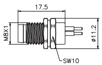 항공 M8 소켓 자동차는 3시 4분 핀 PCB (폴리염화비페닐) 패널 마운트 연결기 IP67/68 방수 커넥터를 방수 처리합니다