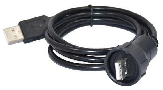 스크루 PVC 순환 플라스틱 커넥터 IP67 1.0A 케이블 장착대 패널 마운트